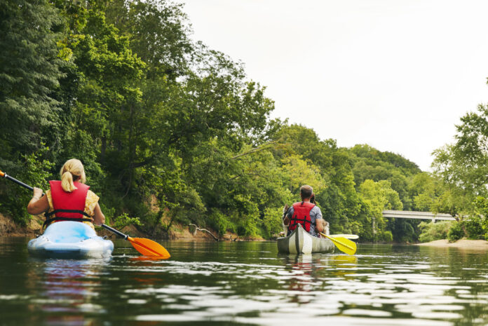 Canoe float trip in Missouri.