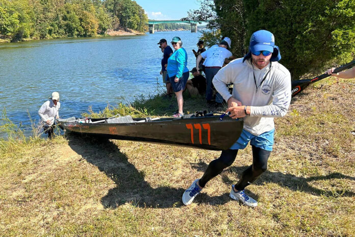 Matt Taylor & Myles Sumerlin Portaging Day 1 | Photo Courtesy of Alabama Scenic River Trail, Inc