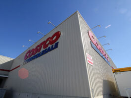 the exterior of Costco, where you can buy a paddle board