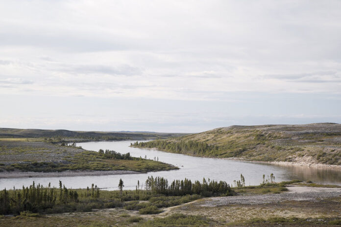 view of the Upper Thelon River in the Northwest Territories