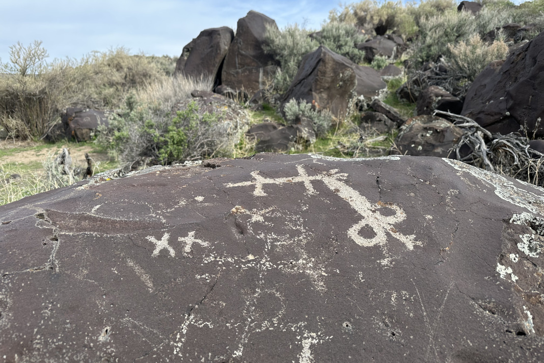 Rock art on the Owyhee River.