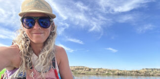 Woman rafting the Owyhee River.