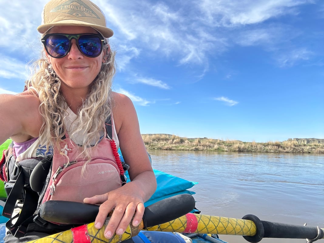 Woman rafting the Owyhee River.