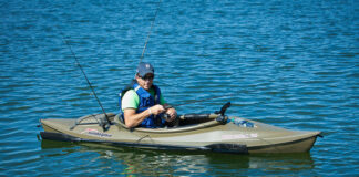 man fishes from the Sun Dolphin Excursion 10 kayak