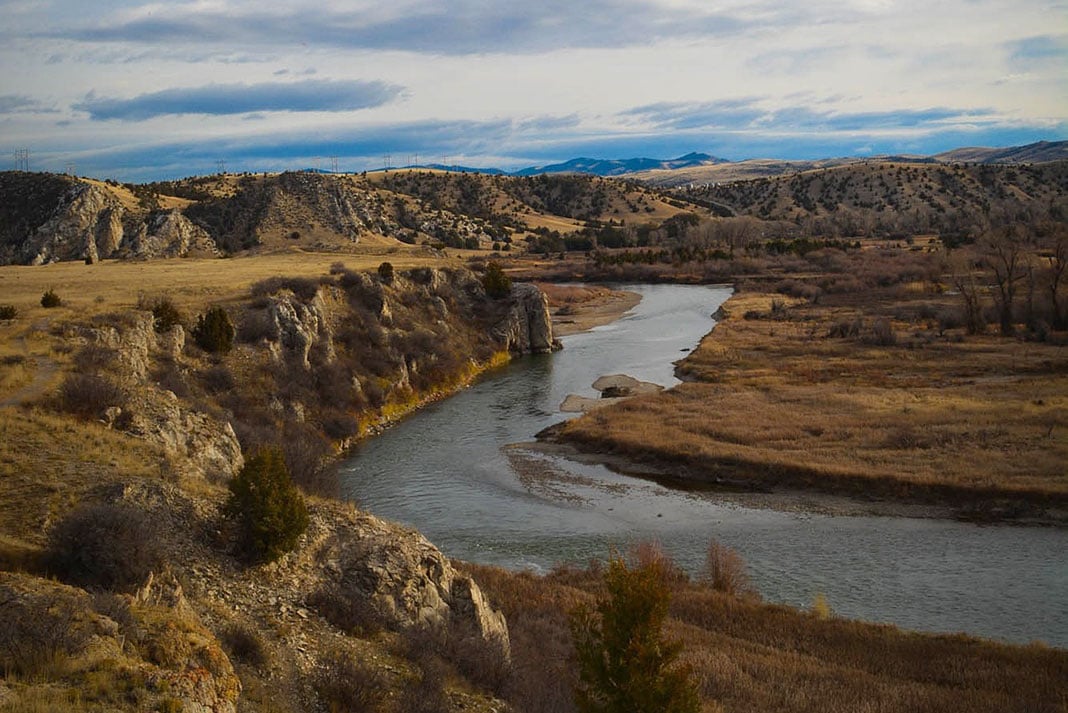 landscape photo of the Missouri River in Montana