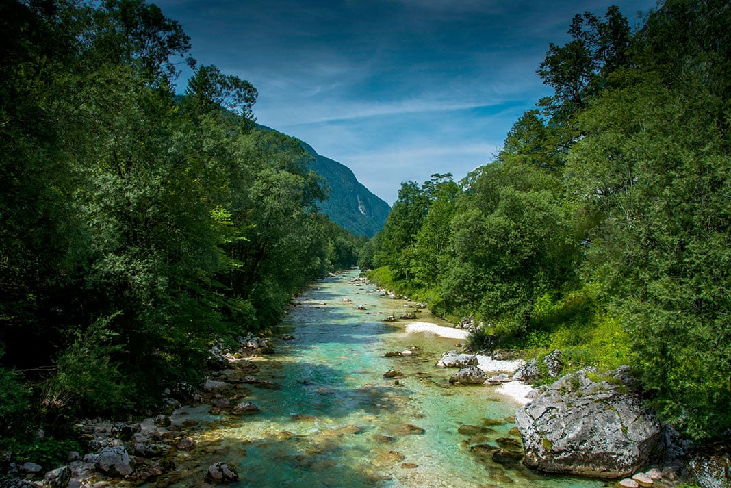 the Soča River in Slovenia