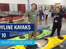 Eddyline Sky 10 recreational kayak on display at Canoecopia 2024