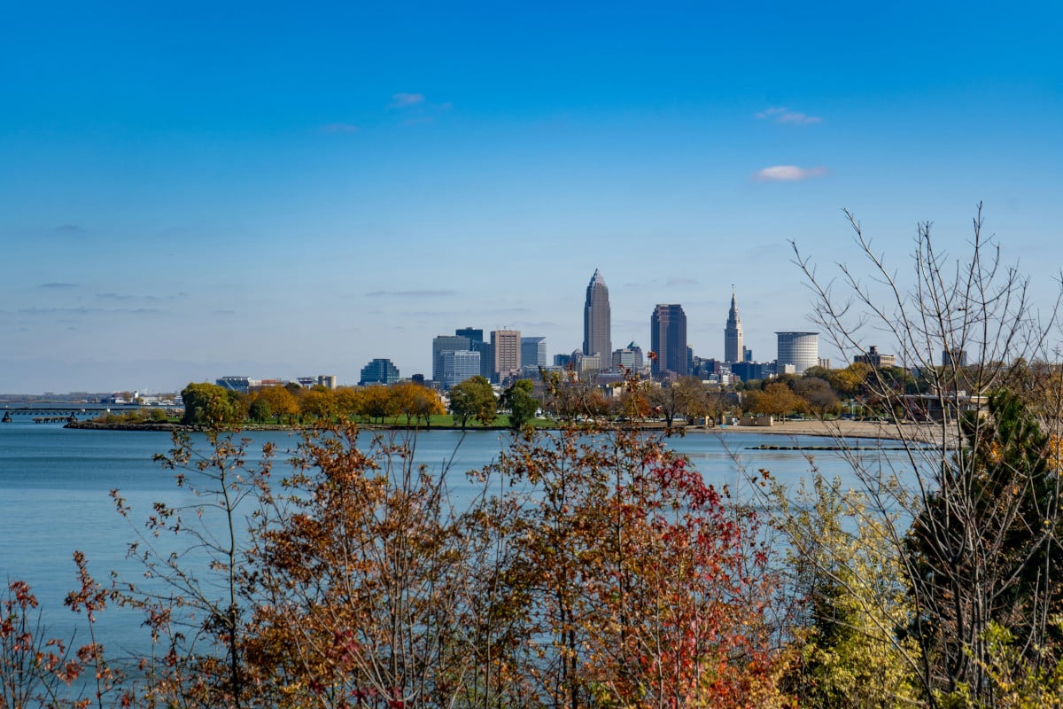 Cleveland skyline.