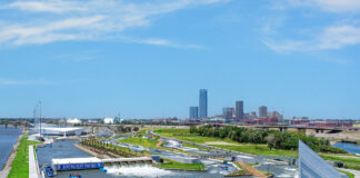 The view at Riversport OKC whitewater park, host of the first ever PTC Colab event