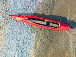 overhead shot of the Klepper Aerius 545 on a beach