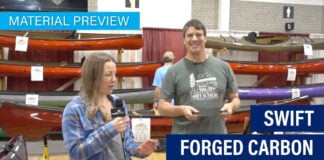First Look: Forged Carbon with Swift Canoe & Kayak (Video) material preview Swift Canoes Forged Carbon from Canoecopia 2024