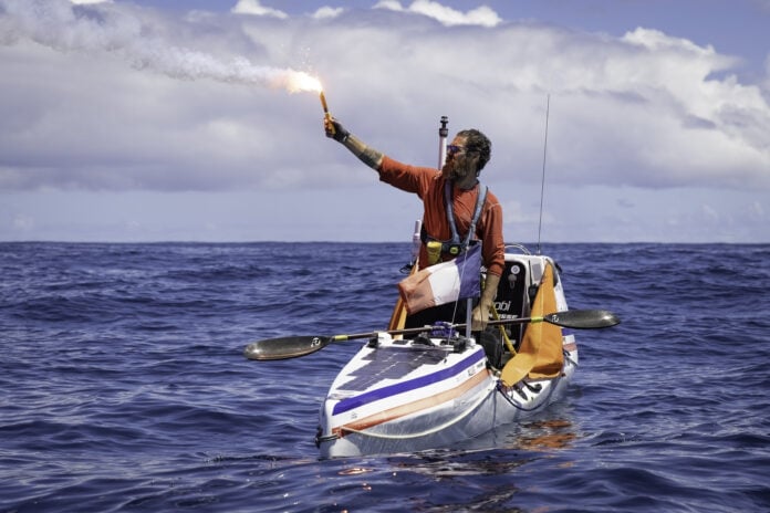 Cyril Derrumaux prepares to launch for Atlantic Crossing December 19, 2024