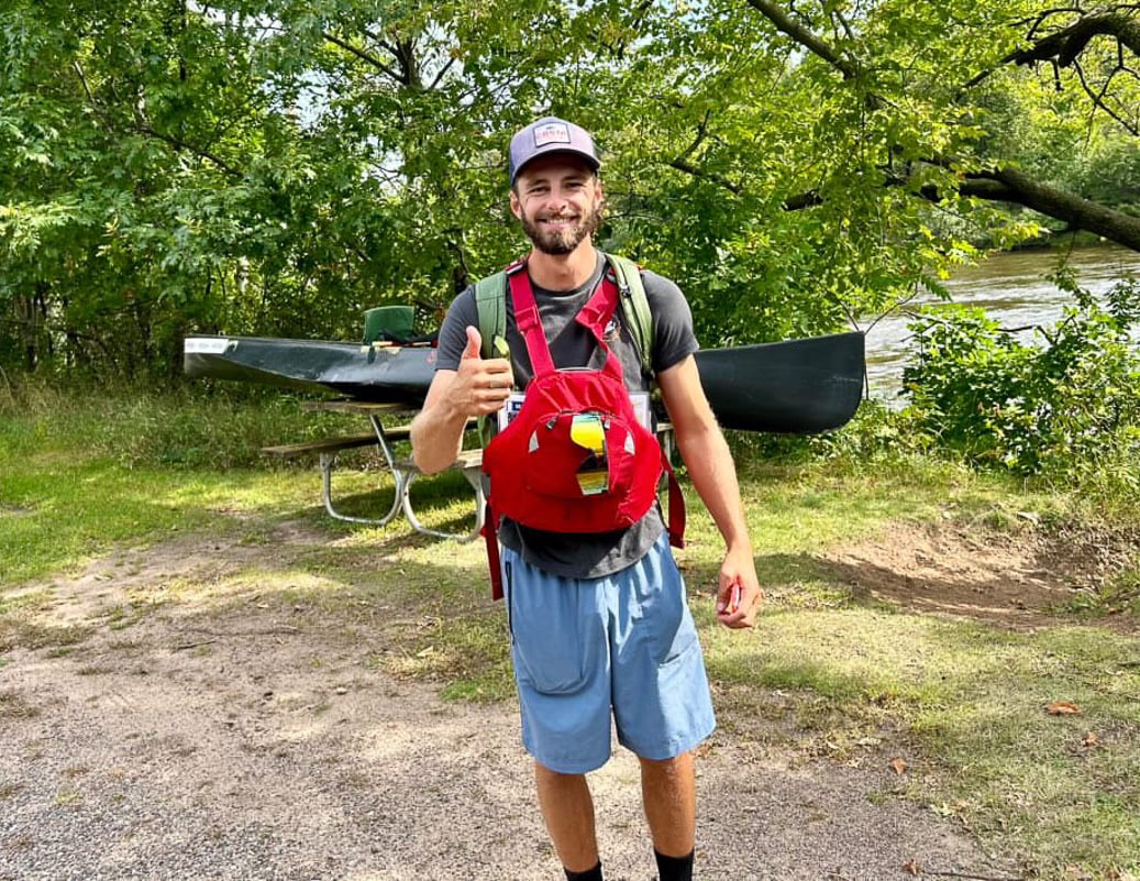 Kyle Parker canoes the Wisconsin River in less than six days