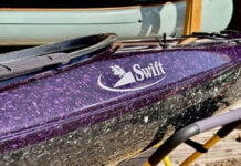 purple Swift Canoe boat with Forged Carbon material innovation