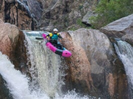 New Alpacka Rafts Mage descends waterfall