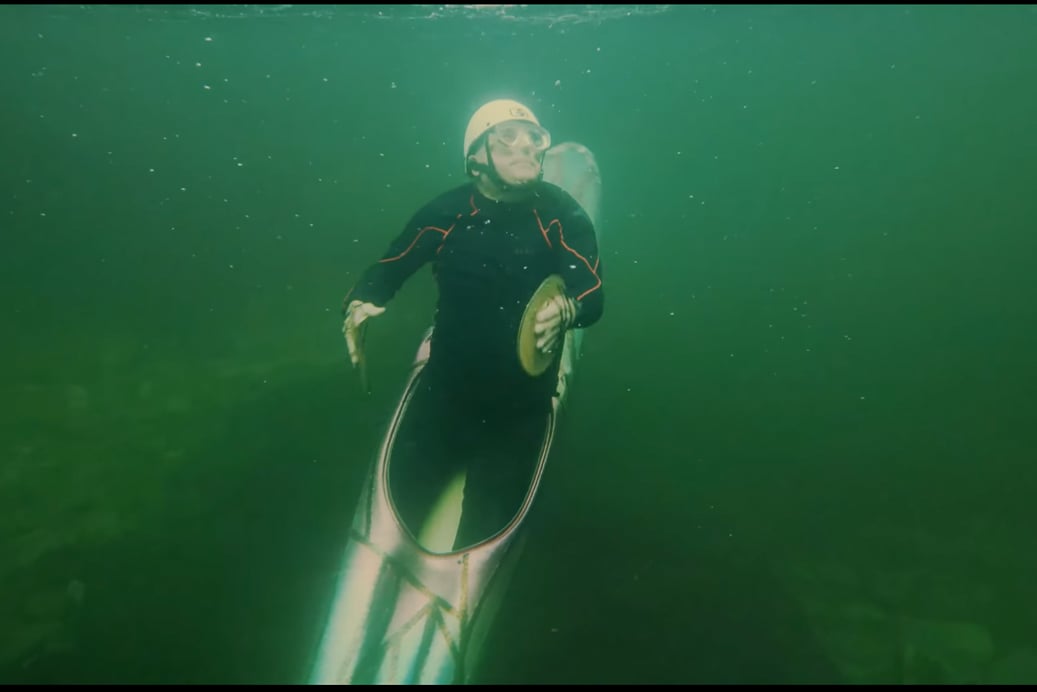 Squirt Boating, or whitewater kayaking on underwater currents