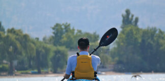 The Delta 10 and 12AR recreational kayaks utilize a unique design with a stable pontoon hull in the stern transitioning to a V-hull from under the paddler to the bow