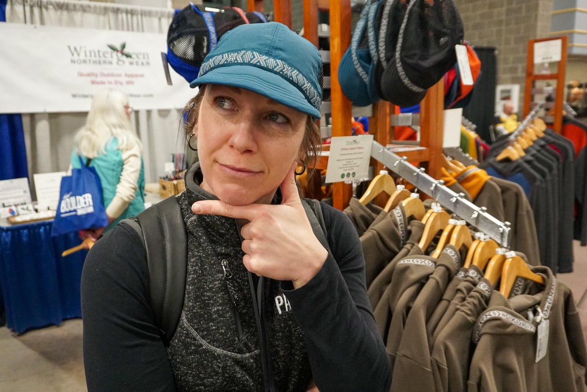 Wintergreen's new Trail Cap at Canoecopia 2025. Image: Joe Potoczak.