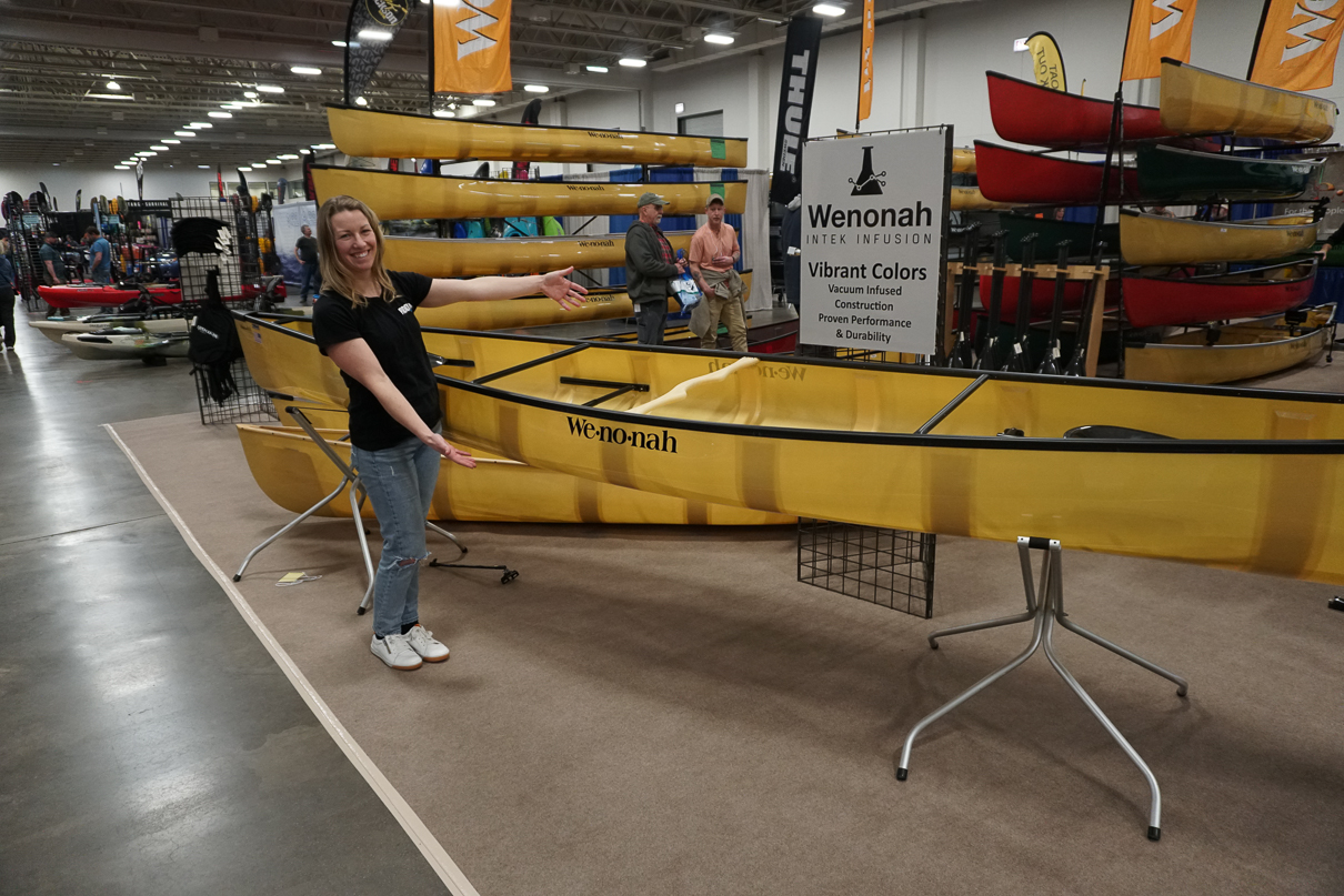 The Wenonah Minnesota II in superlight at Canoecopia 2025. Feature Image: Joe Potoczak.