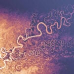 an artistic LIDAR map of the Porcupine River by Daniel Coe
