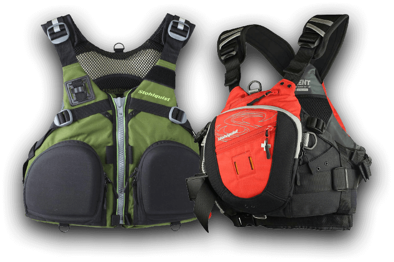 two Stohlquist PFDs